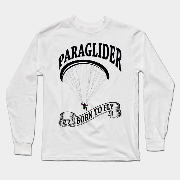 Paraglider Light | New Paragliding | 2 Sided Long Sleeve T-Shirt by VISUALUV